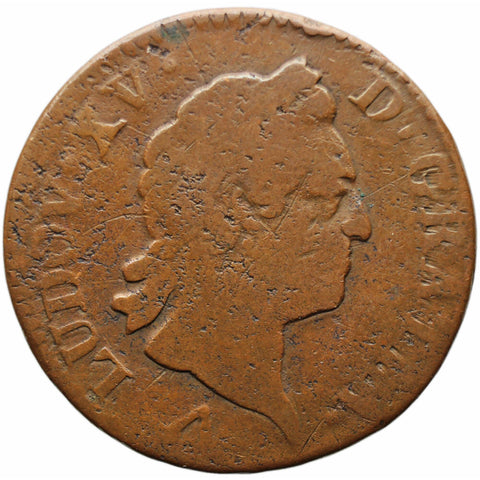 1770 W 1 Sol Louis XV France Coin Lille Mint