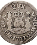 1771 Half Real Mexico Coin Carlos III Silver