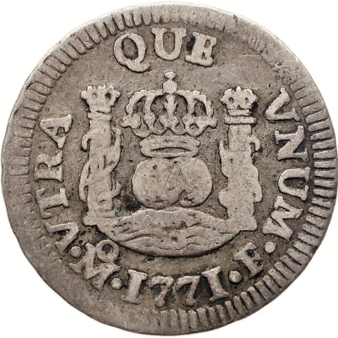 1771 Half Real Mexico Coin Carlos III Silver