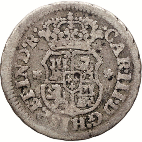 1771 Half Real Mexico Coin Carlos III Silver