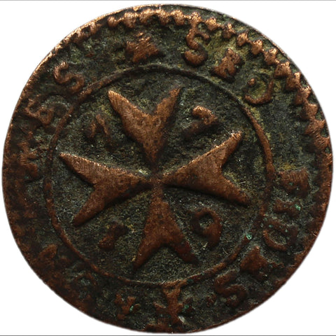 1776 1 Grano Malta Coin Emmanuel de Rohan