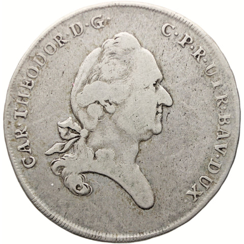 1778 Half Thaler Bavaria Germany Coin Karl Theodor Silver