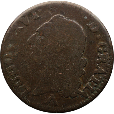 1779 W 1 Sol Louis XVI France Coin Lillie Mintmark