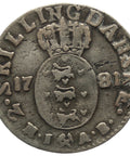 1781 2 Skilling Dansk Norway Coin King Christian VII