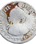 1781 Mo FF Half Real Spain Mexico Carlos III Coin Silver