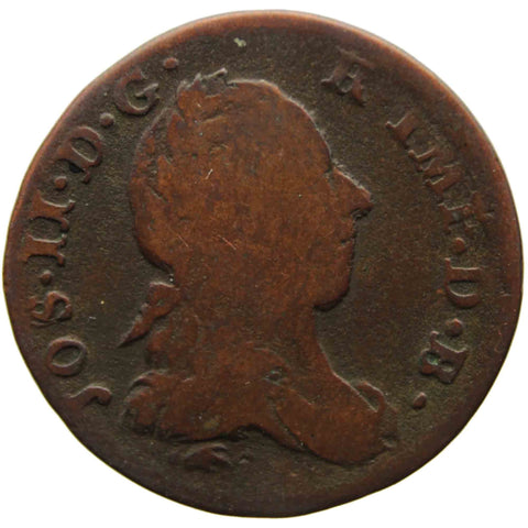 1782 1 Liard - 1 Oord Austrian Netherlands Joseph II Coin Brussels Mint
