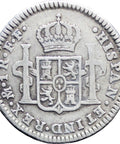 1782 Mo FF One Real Spain Mexico Carlos III Coin Silver