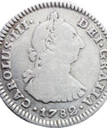 1782 Mo FF One Real Spain Mexico Carlos III Coin Silver