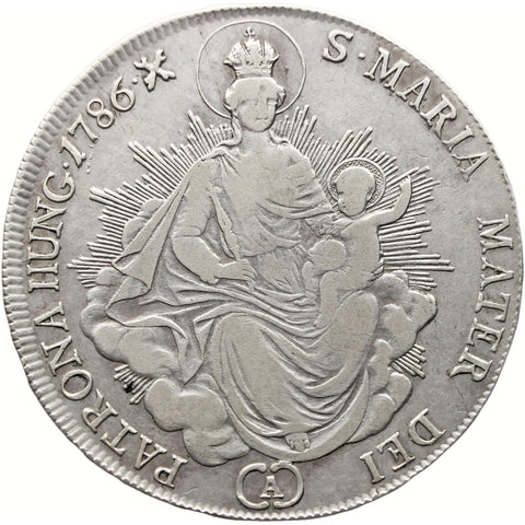 1786 Half Thaler Hungary Coin Silver Joseph II Holy Roman Emperor Vienna Mint