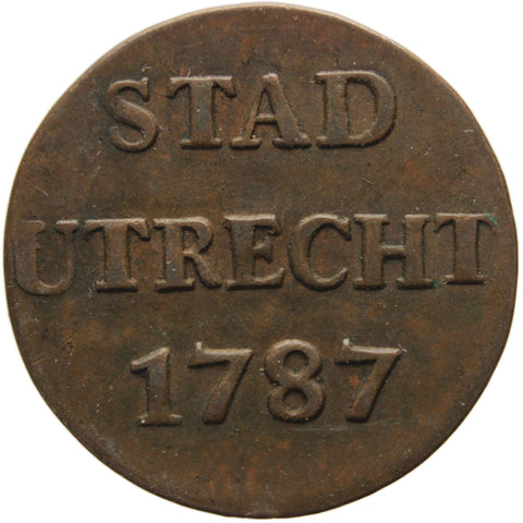 1787 Duit Utrecht Netherlands Coin