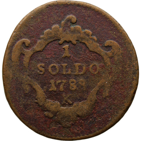 1788 K 1 Soldo County of Gorizia Italian State Leopoldo II Kremnitz Mint
