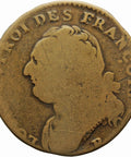 1792 B France 12 Deniers Louis XVI Coin Orleans Mint