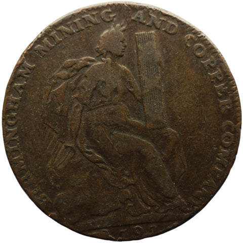 1792 Half Penny Token Warwickshire Birmingham Mining and Copper Co
