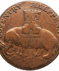 1792 Half Penny Token Warwickshire Coventry Lady Godiva United Kingdom