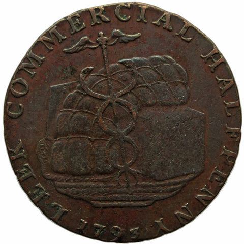 1793 Half Penny Staffordshire Leek Commercial Token