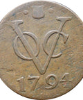1794 Duit Utrecht Netherlands East Indies Coin