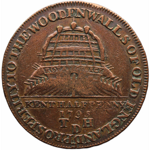 1795 Half Penny Token Kent Deptford