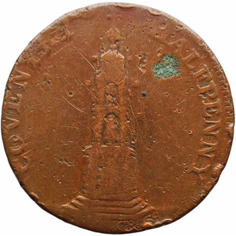 1795 Half Penny Token Warwickshire Coventry Lady Godiva