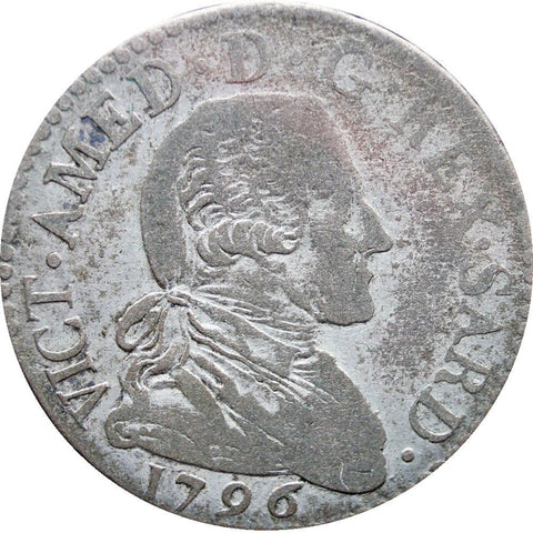 1796 20 Soldi Victorio Amedeo III Italian states Sardinia Turin Mint