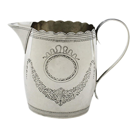 1798 Antique George III Era Sterling Silver Cream Jug Silversmiths Thomas Hobbs London Hallmarks