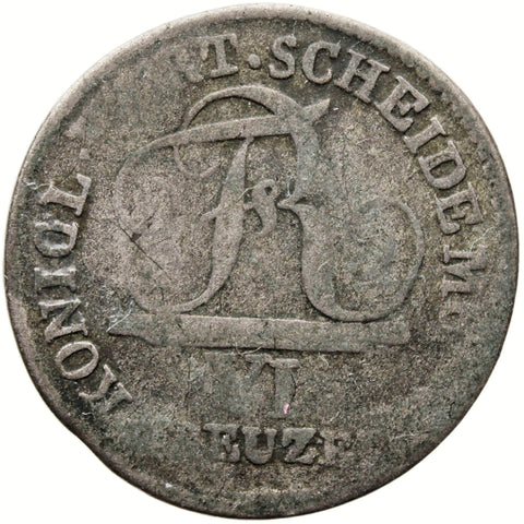 1808 6 Kreuzer Kingdom of Württemberg Germany State Coin