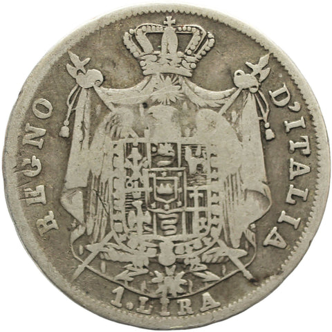 1810 1 Lira Kingdom of Italy Napoleon I Silver Coin