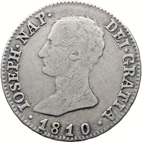 1810 AI 4 Reales Spain Coin Jose I Bonaparte Silver Madrid Mint