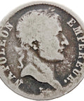 1810 B 1 Francs France Silver Coin Napoleon Bonaparte Rouen