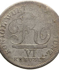 1811 6 Kreuzer Kingdom of Württemberg Germany State Coin