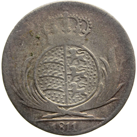 1811 6 Kreuzer Kingdom of Württemberg Germany State Coin