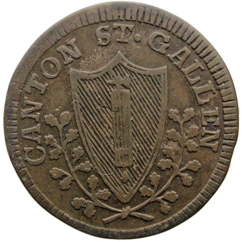 1811 One Batzen Switzerland Coin Swiss Canton Saint Gallen