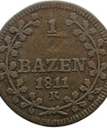 1811 One Batzen Switzerland Coin Swiss Canton Saint Gallen