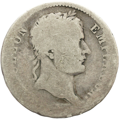 1811 W 1 Francs France Silver Coin Napoleon Bonaparte Lille Mint