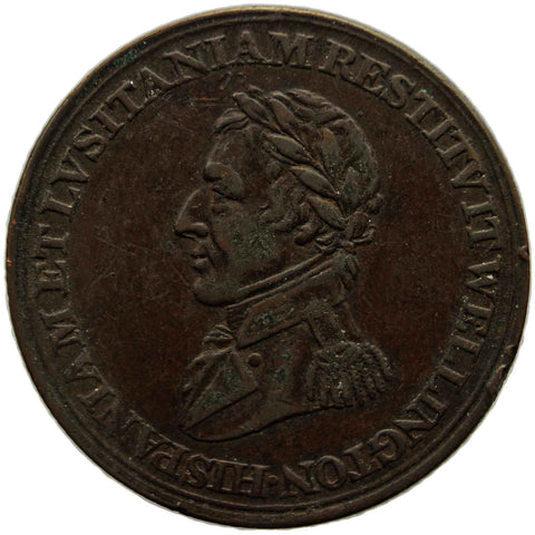 1812 Half Penny Canada Wellington Peninsular token to Madrid