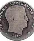 1813 M 1 Lira Kingdom of Italy Coin Napoleon I Silver