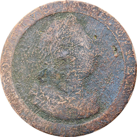 1813 One Penny Isle of Man George III Coin