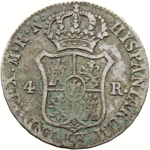 1813 RN 4 Reales Spain Coin Jose I Bonaparte Silver Madrid Mint