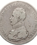 1818 D 1 Thaler Prussia Coin Friedrich Wilhelm III Silver Germany Düsseldorf Mint