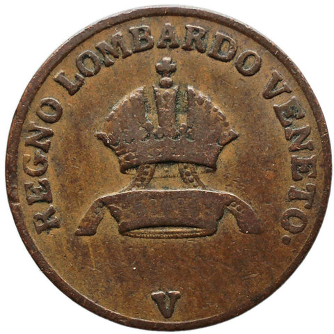 1822 1 Centesimo Lombardy Venetia Italy Coin Franz I Venice Mint
