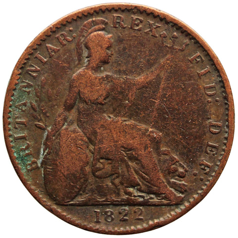 1822 Farthing George IV Coin United Kingdom