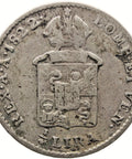 1822 V 1/4 Lira Lombardy - Venetia Coin Italy Silver Venice Mint