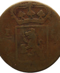 1823 Half Stuiver Netherlands East Indies Willem I Coin