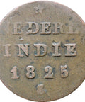 1825 Half Stuiver Netherlands East Indies Willem I Coin Sumatra