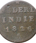 1826 Half Stuiver Netherlands East Indies Willem I Coin Sumatra