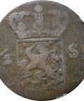1826 Half Stuiver Netherlands East Indies Willem I Coin Sumatra