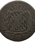 1830 3 Kreuzer Bavaria Germany Coin Ludwig I