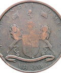 1830 British East India Company Quarter Anna Paisa Coin