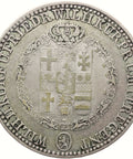 1834 1 Thaler Hessen - Kassel Germany Coin Wilhelm II & Friedrich Wilhelm Silver