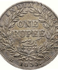 1835 One Rupee British India Coin William IV Silver Calcutta Mint