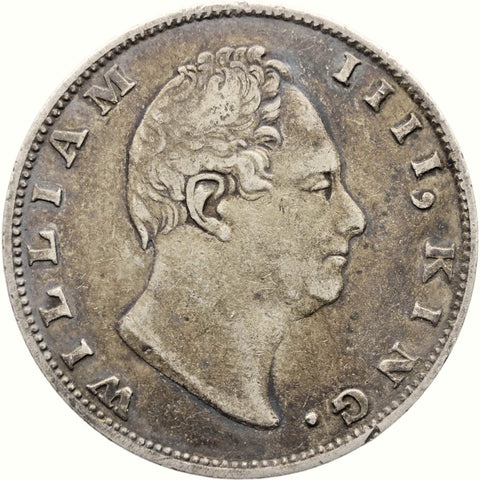 1835 One Rupee British India Coin William IV Silver Calcutta Mint